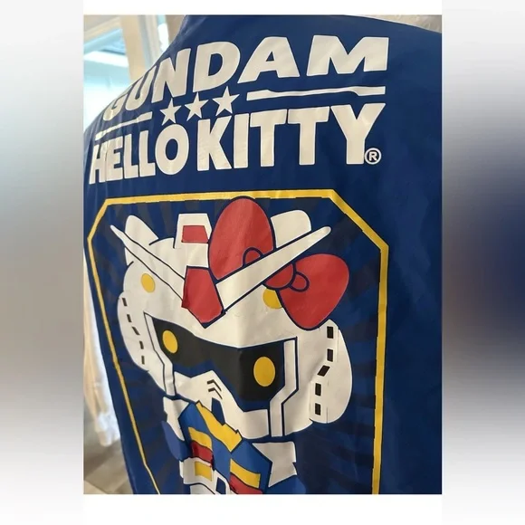 Hello Kitty X atsuko Gundam Sanrio Red Blue Bomber Medium *flaw* Read* - Picture 7 of 11